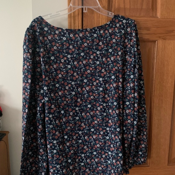 New Lucky Brand Printed Floral Peasant Blouse, Size: XXL - Picture 6 of 7